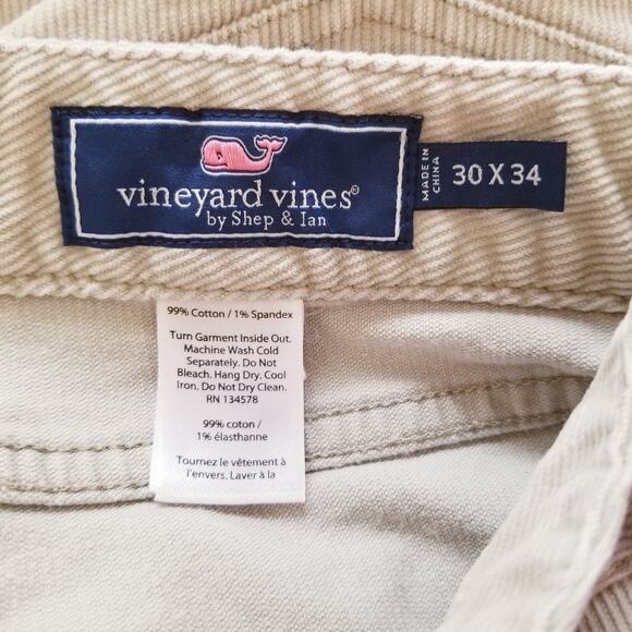 VINEYARD VINES Cords Corduroy Pants Straight Fit Style #IP1324 - Size W30 L34 - Picture 6 of 7